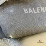 Balenciaga black canvas and leather backpack with tonal logo, view 14