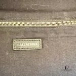 Balenciaga black canvas and leather backpack with tonal logo, view 25