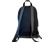 Balenciaga black canvas and leather backpack with tonal logo, view 7