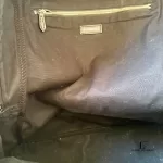 Balenciaga black canvas and leather backpack with tonal logo, view 24