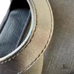Balenciaga black canvas and leather backpack with tonal logo, view 21