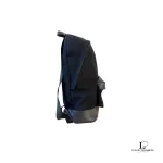 Balenciaga black canvas and leather backpack with tonal logo, view 2