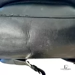Balenciaga black canvas and leather backpack with tonal logo, view 10