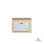 Coach slim ID card case in Moonlight pebble calf leather with lemon graphic, new with tag, view 2