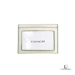 Coach slim ID card case in white pebble leather with strawberry graphic, new with tag, view 2
