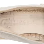 Chanel beige and black canvas Coco Mark CC logo espadrilles, size 37, view 10