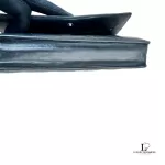 Chanel Cambon Ligne black quilted lambskin wallet on chain with silver hardware, view 6