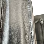 Chanel Cambon Ligne black quilted lambskin wallet on chain with silver hardware, view 17