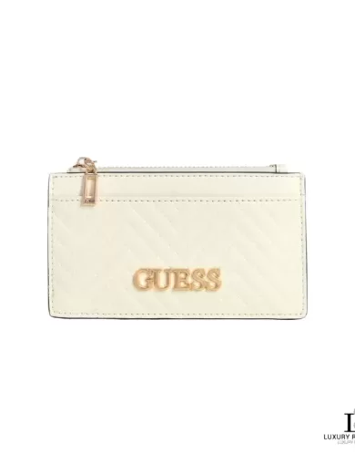 Guess White Card Holder