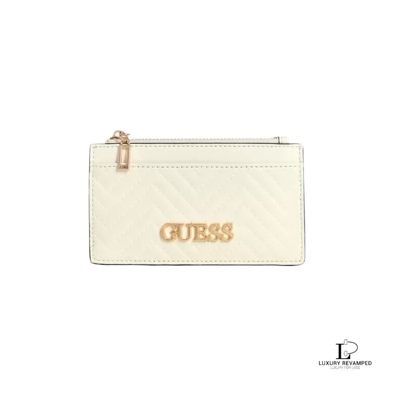 Guess White Card Holder