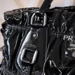 Luxury Revamped - PRADA Vernice Gaufre Patent Leather Satchel – Handbags Icons – view 14 | authenticated pre-loved luxury