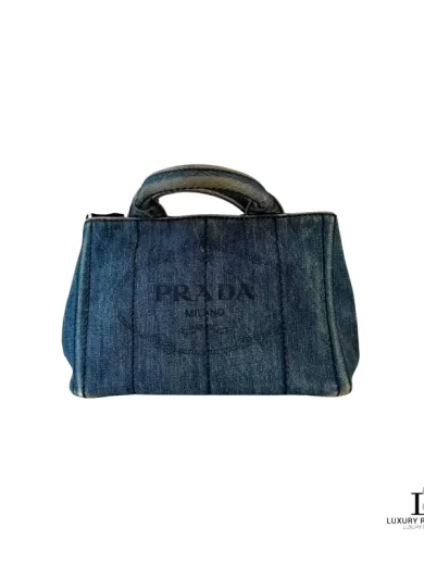 PRADA Canapa Denim Two-way Bag