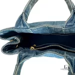 Prada Canapa blue denim canvas two-way tote bag, view 11