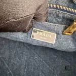 Prada Canapa blue denim canvas two-way tote bag, view 18