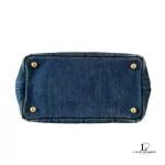 Prada Canapa blue denim canvas two-way tote bag, view 4