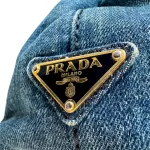 Prada Canapa blue denim canvas two-way tote bag, view 13