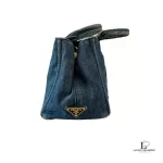 Prada Canapa blue denim canvas two-way tote bag, view 3