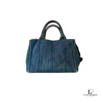 Prada Canapa blue denim canvas two-way tote bag, view 2