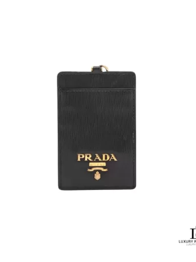 PRADA Saffiano Card Case Lanyard