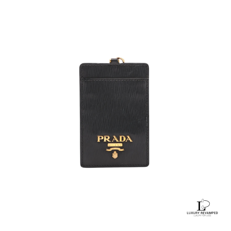 PRADA Saffiano Card Case Lanyard