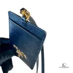 Prada black Saffiano leather card case lanyard, view 9