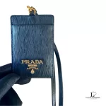 Prada black Saffiano leather card case lanyard, view 10