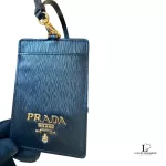Prada black Saffiano leather card case lanyard, view 11