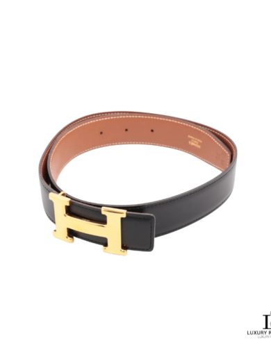 HERMES 'H' Reversible Belt Brown x Black 0Z engraving