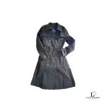 Burberry London Blue Label black cotton double-breasted trench coat, size 38, view 2