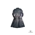 Burberry London Blue Label black cotton double-breasted trench coat, size 38, view 3