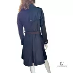 Burberry London Blue Label black cotton double-breasted trench coat, size 38, view 20