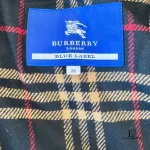 Burberry London Blue Label black cotton double-breasted trench coat, size 38, view 15