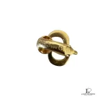 Christian Dior CD interlocking gold-tone clip-on earrings, view 9