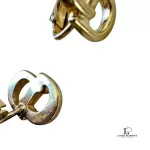 Christian Dior CD interlocking gold-tone clip-on earrings, view 8