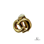 Christian Dior CD interlocking gold-tone clip-on earrings, view 3