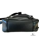 Crestbridge Black Label men's black and grey monogram sling bag, view 2