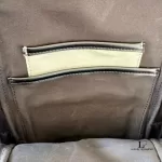 Crestbridge Black Label men's black and grey monogram sling bag, view 13