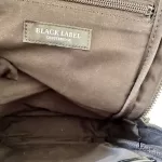 Crestbridge Black Label men's black and grey monogram sling bag, view 12