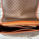 vintage Celine Macadam brown canvas flap crossbody bag, view 16