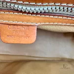 vintage Celine Macadam brown canvas flap crossbody bag, view 20