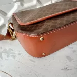 vintage Celine Macadam brown canvas flap crossbody bag, view 13