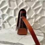 vintage Celine Macadam brown canvas flap crossbody bag, view 8