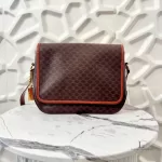 vintage Celine Macadam brown canvas flap crossbody bag, view 5