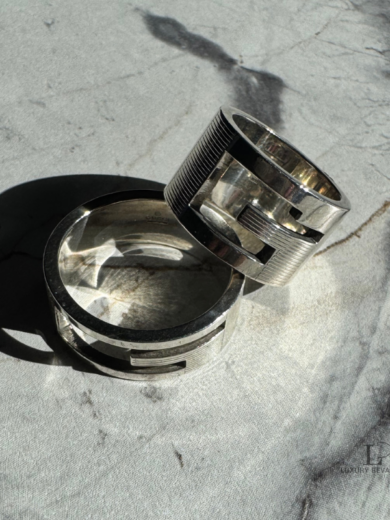 Gucci Cutout G Band Ring in Sterling Silver 925 US5