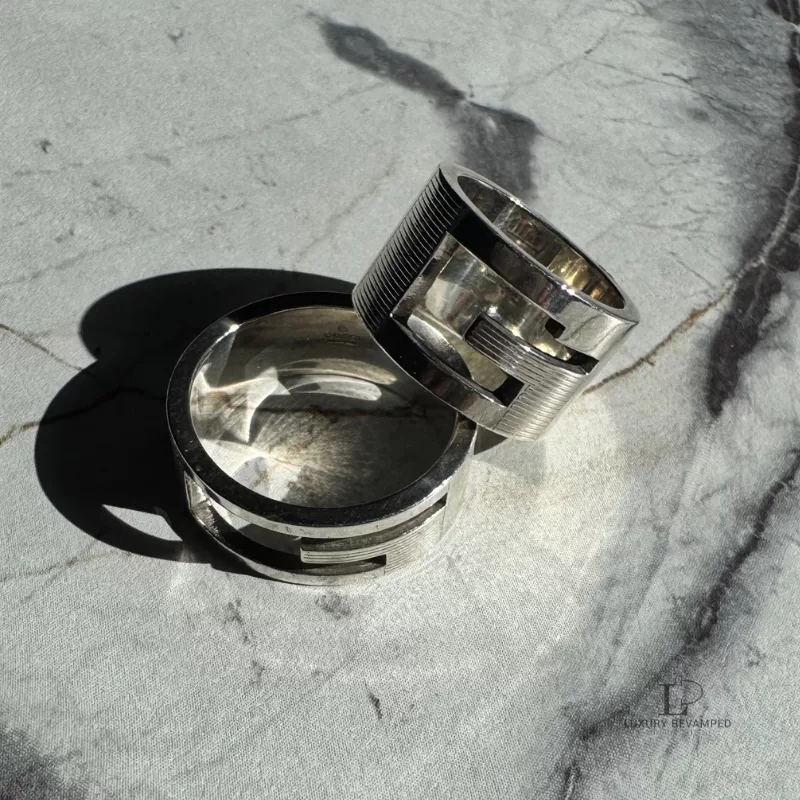Gucci Cutout G Band Ring in Sterling Silver 925 US5