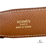 Hermès H reversible black and brown leather belt with gold-tone buckle, size 70, view 7