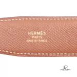 Hermès H reversible black and brown leather belt with gold-tone buckle, size 70, view 6