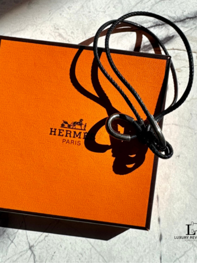Hermes Double Hoop Leather Bracelet