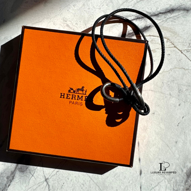 Hermes Double Hoop Leather Bracelet