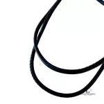 Hermès black leather and silver Double Hoop wraparound bracelet, view 7